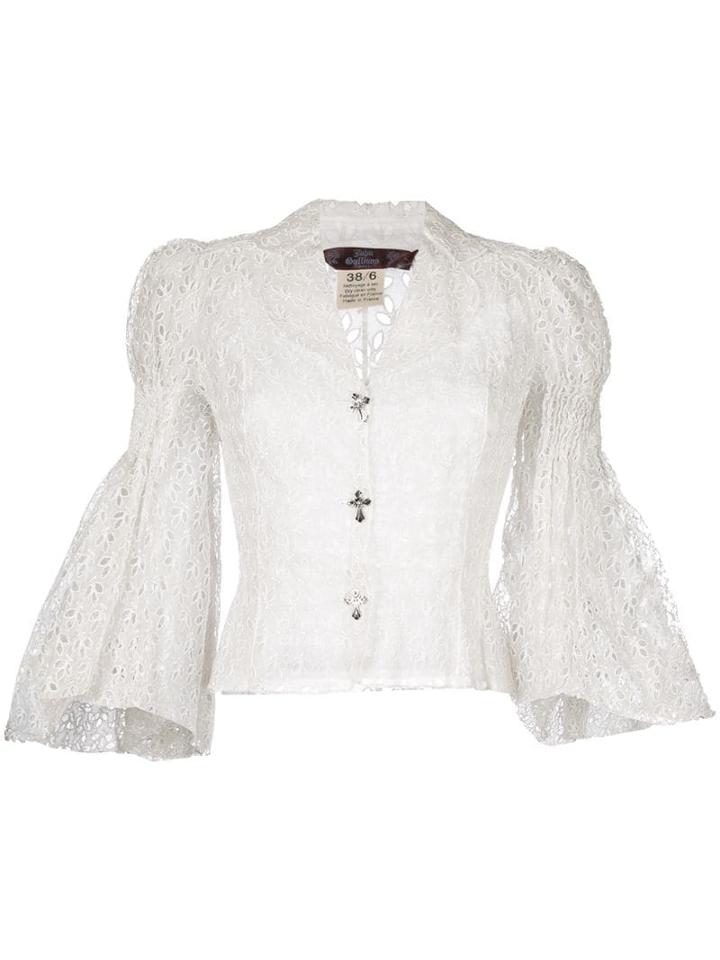 John Galliano Pre-owned English Embroidery Blouse - White