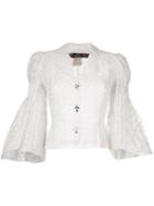 John Galliano Pre-owned English Embroidery Blouse - White
