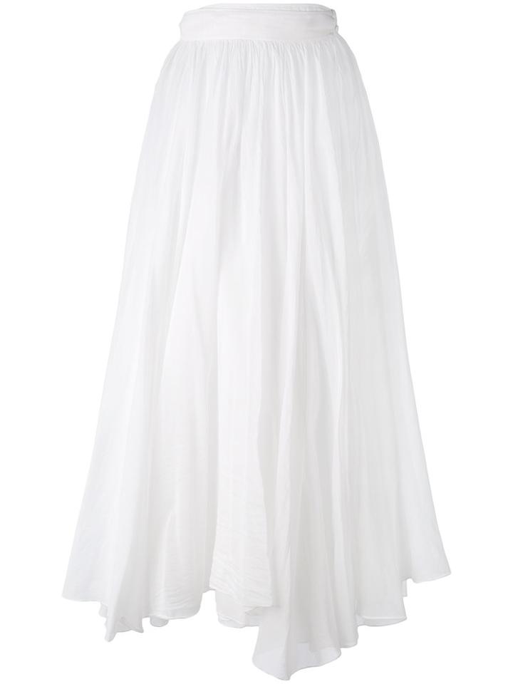 Forte Forte Pleated Skirt, Women's, Size: 0, White, Silk/cotton