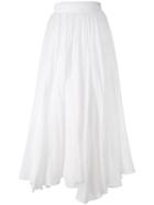Forte Forte Pleated Skirt, Women's, Size: 0, White, Silk/cotton