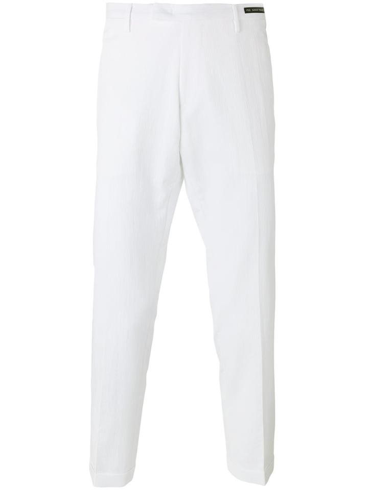 Pt01 Straight-leg Chinos, Men's, Size: 52, White, Cotton/polyamide