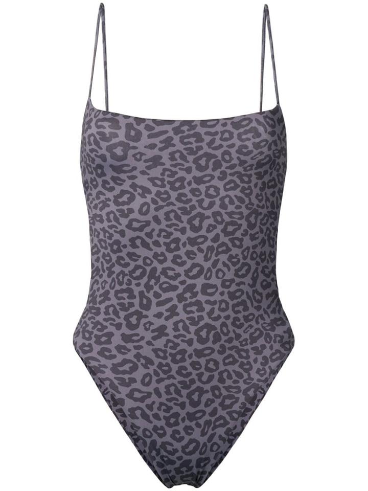 Sian Swimwear Leopard Print Swimsuit - Grey