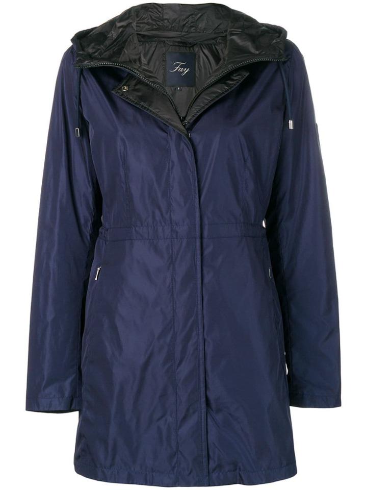 Fay Plain Raincoat - Blue