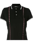 Dsquared2 - Tartan Insert Polo Shirt - Women - Cotton - M, Black, Cotton