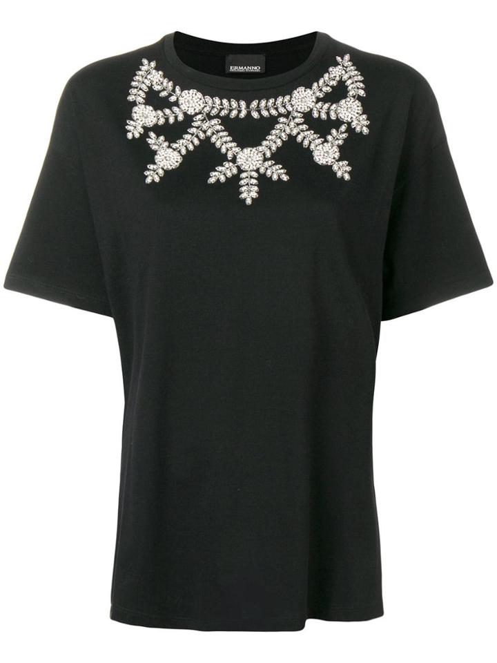 Ermanno Ermanno Embellished T-shirt - Black