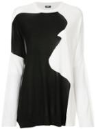 Jil Sander Navy Loose Colourblock Sweater - Black