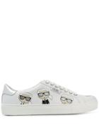 Karl Lagerfeld Signature Head Print Sneakers - White