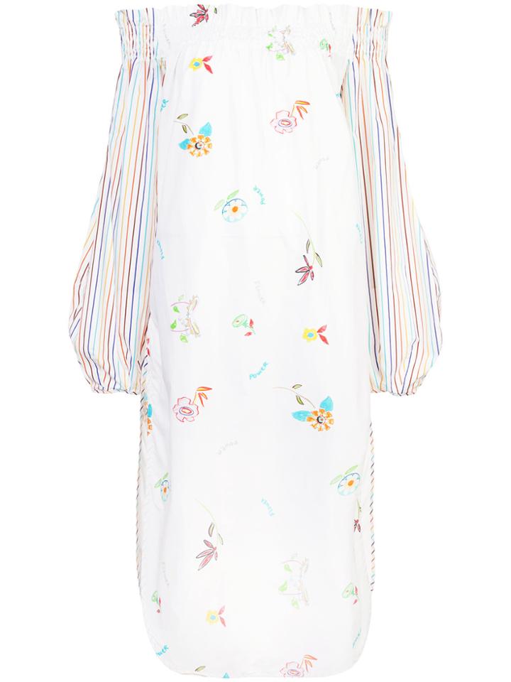 Silvia Tcherassi Sorano Off Shoulder Maxi Dress - Multicolour