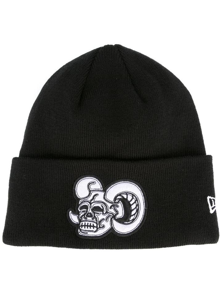 New Era - 'skull Script' Beanie Hat - Men - Acrylic - One Size, Black, Acrylic
