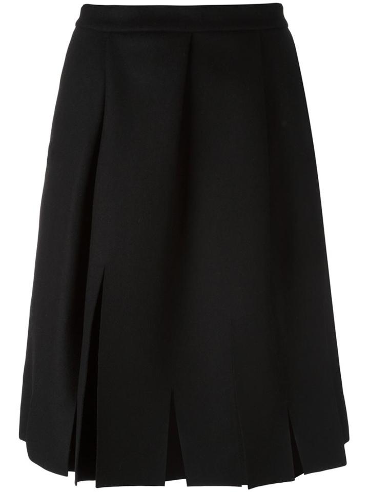 Vivienne Westwood Anglomania Slit Detail Skirt, Women's, Size: 44, Black, Cotton/polyamide/cashmere/virgin Wool