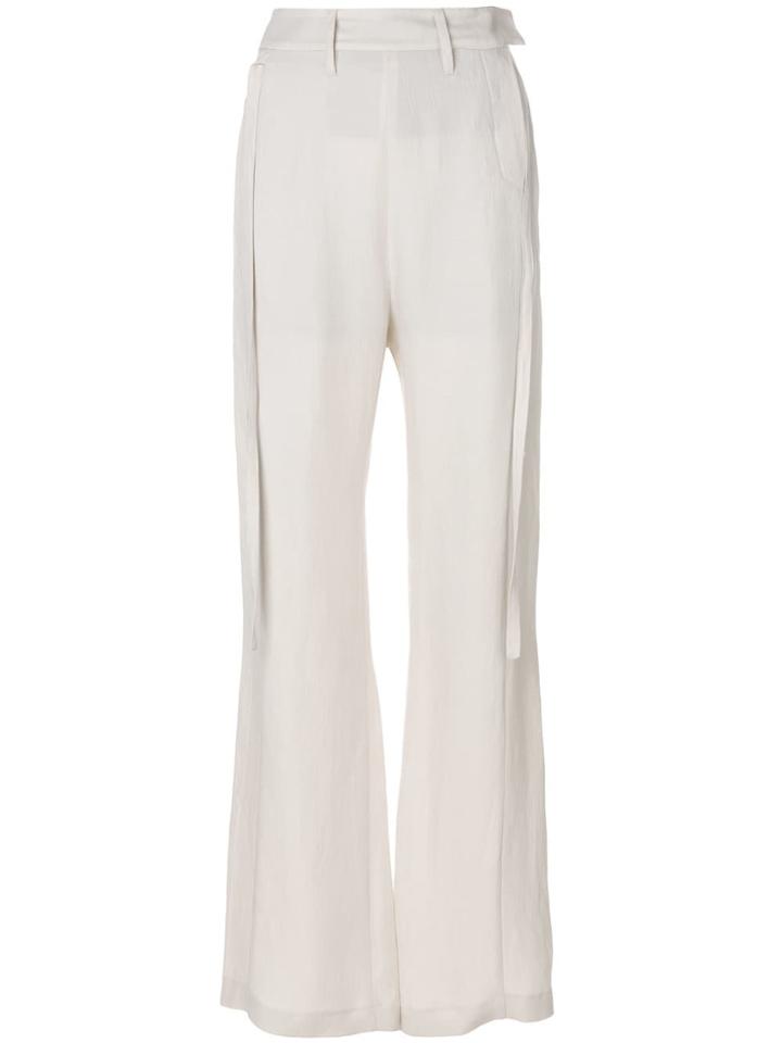 Ann Demeulemeester High Waist Trousers - Neutrals