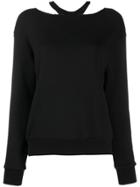 Unravel Project Loose-fit Cut-out Jumper - Black