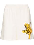 Bode Linen Tiger Shorts - Neutrals