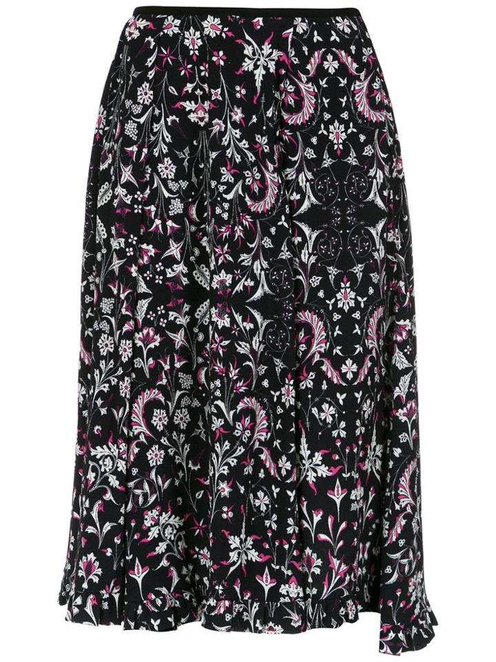 Reinaldo Lourenço Printed Midi Skirt - Black