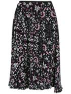Reinaldo Lourenço Printed Midi Skirt - Black