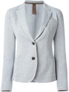 Eleventy Patch Pocket Blazer, Women's, Size: 50, Grey, Cotton/nylon/spandex/elastane