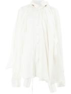 Y / Project Oversized Scarf Neck Shirt - White