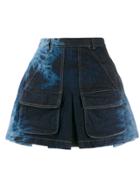 Matthew Adams Dolan Tie-dye Print Mini Skirt - Blue