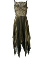 Elie Saab - Sleeveless Short Dress - Women - Polyamide/polyester/viscose/brass - 38, Grey, Polyamide/polyester/viscose/brass