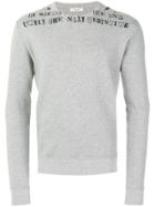 Valentino Letter Print Sweater - Grey