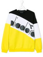 Diadora Junior Logo Print Sweatshirt - Yellow & Orange