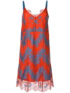 Ck Calvin Klein Lace Cami Dress - Red