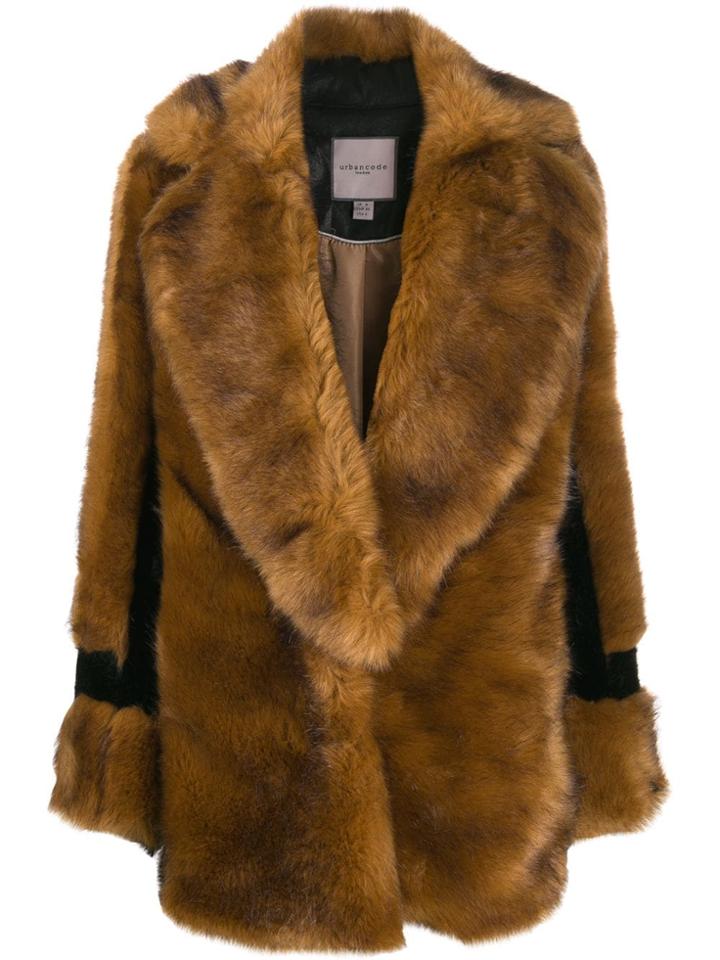 Urbancode Faux Fur Coat - Brown