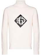 Dolce & Gabbana Logo-embroidered Turtleneck Sweater - White