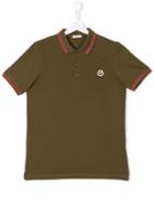 Moncler Kids - Classic Logo Polo Shirt - Kids - Cotton - 14 Yrs, Green