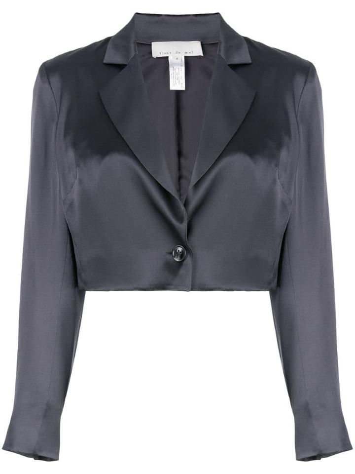 Fleur Du Mal Cropped Blazer - Black