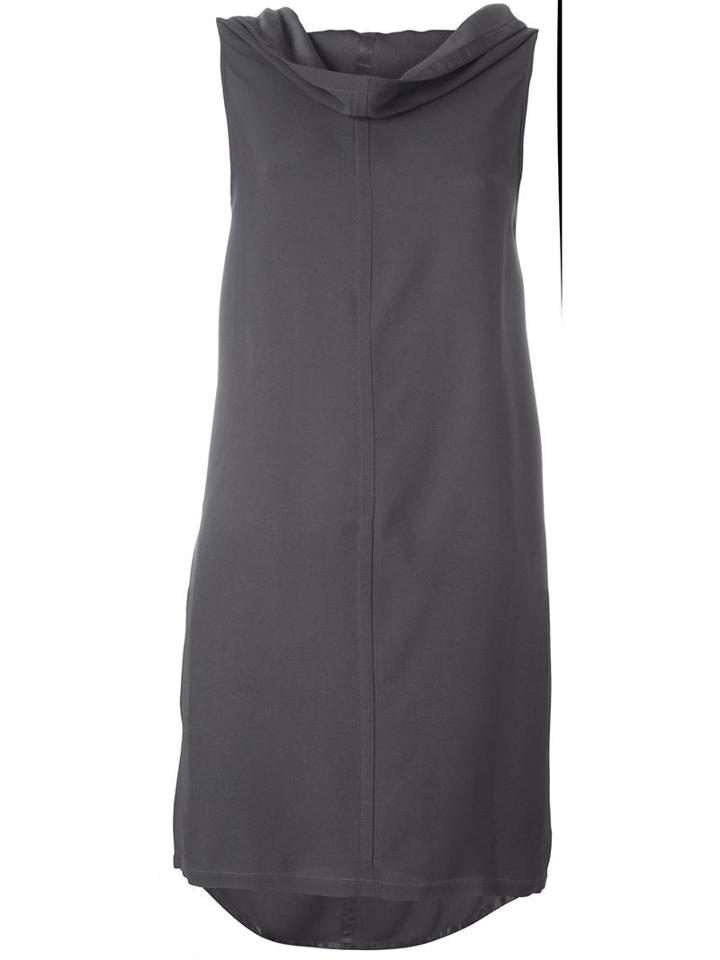 Rick Owens Cowl Neck Dress, Women's, Size: 40, Grey, Viscose/acetate