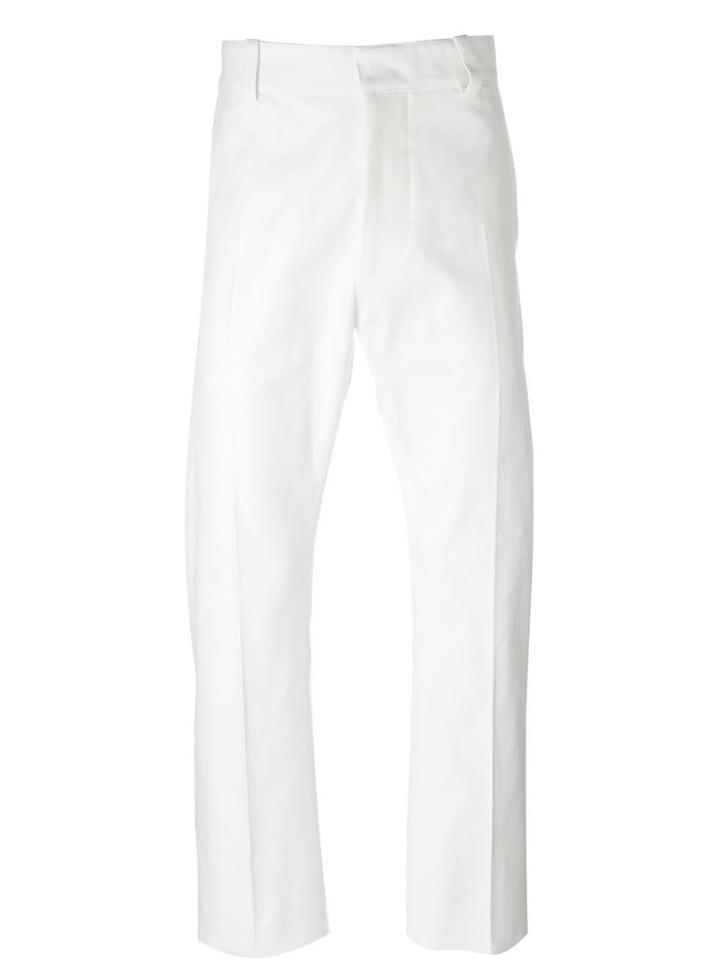 Alexander Mcqueen Tapered Trousers, Men's, Size: 46, White, Cotton/acetate/viscose