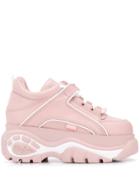 Buffalo Ridged Sole Sneakers - Pink