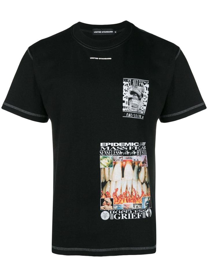 United Standard 'flawless' Print T-shirt - Black