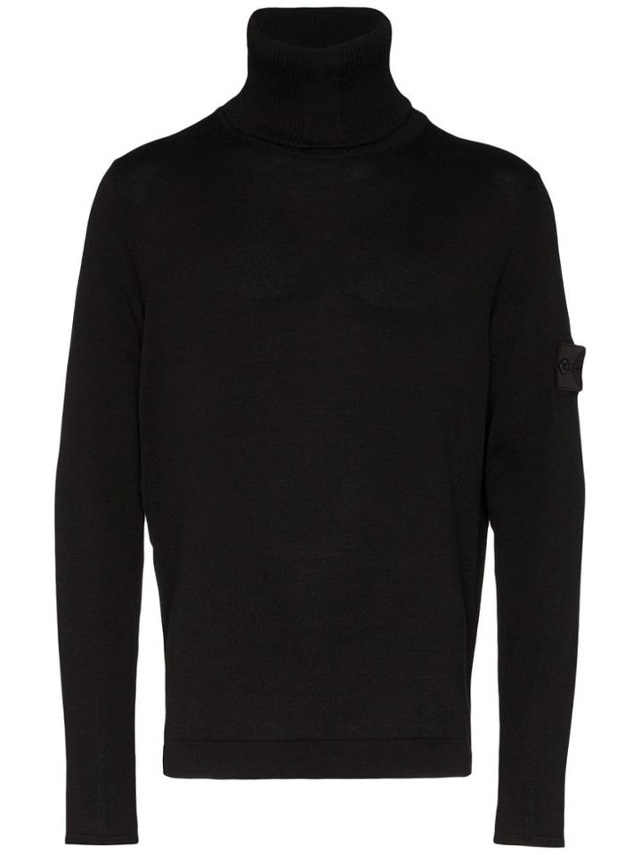 Stone Island Shadow Project Roll-neck Sweater - Black