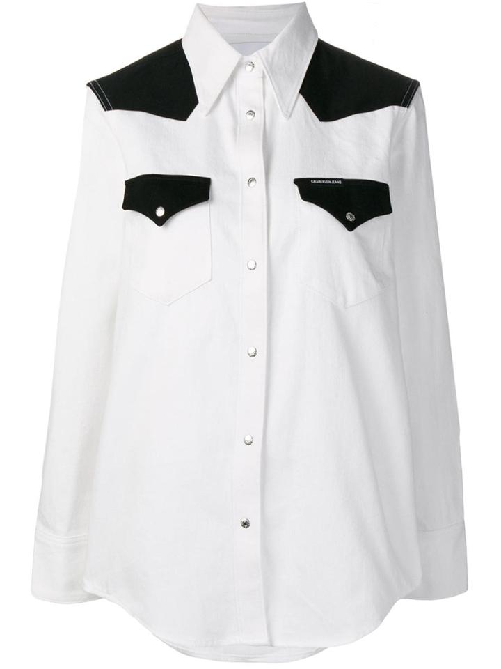 Calvin Klein Jeans Western Denim Shirt - White