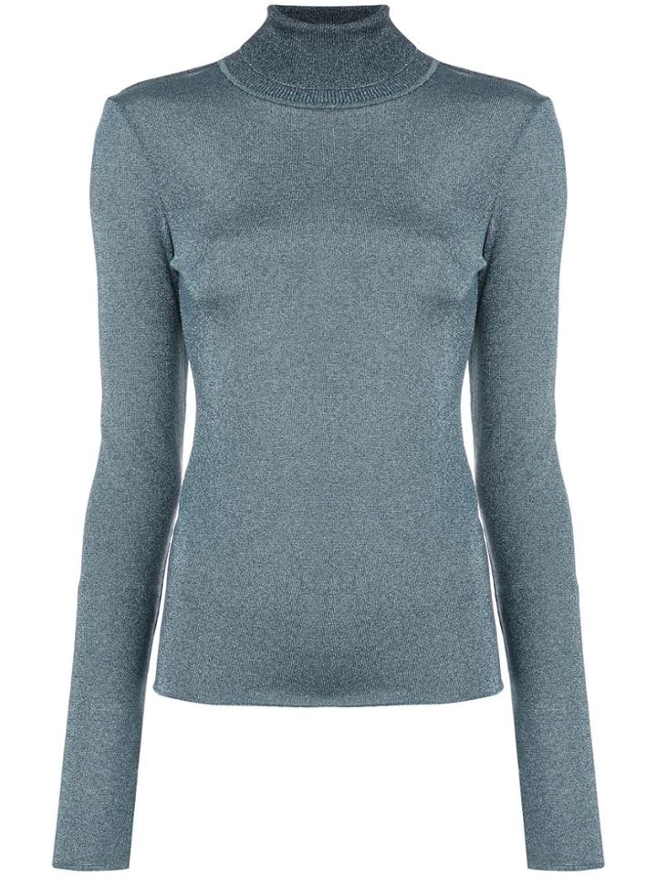 Roberto Cavalli Open Back Jersey - Metallic