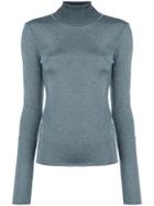 Roberto Cavalli Open Back Jersey - Metallic
