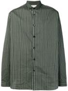 Saint Laurent Striped Long-sleeve Fitted Shirt - Black