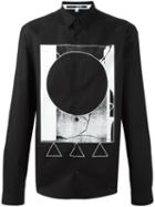 Mcq Alexander Mcqueen Geometric Print Shirt, Men's, Size: 50, Black, Cotton