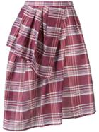 Christian Wijnants Checked Wrap-style Skirt - Red