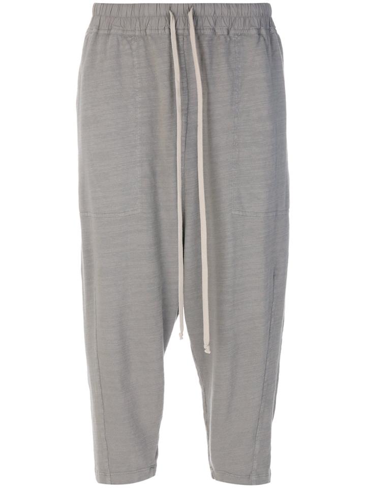 Rick Owens Drkshdw Cropped Low Crotch Joggers - Grey