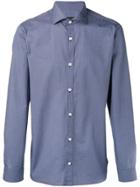 Z Zegna Patterned Long Sleeve Shirt - Blue
