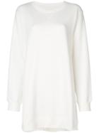 Mm6 Maison Margiela Oversized Sweatshirt - White