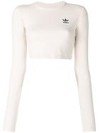 Adidas Logo Cropped Top - Nude & Neutrals