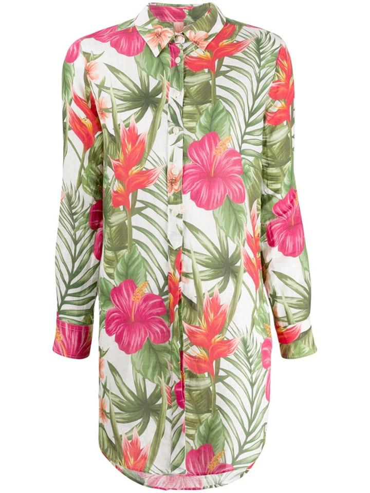 Mc2 Saint Barth Floral Print Shirt - Pink