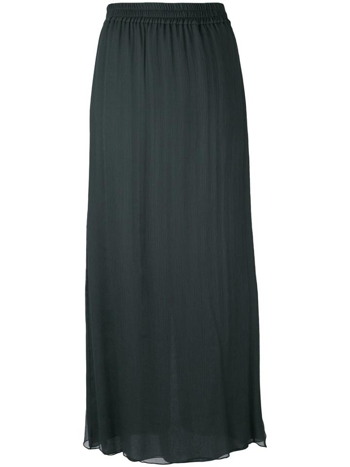 Emporio Armani - Pleated Skirt - Women - Silk/polyester - 46, Green, Silk/polyester