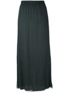 Emporio Armani - Pleated Skirt - Women - Silk/polyester - 46, Green, Silk/polyester