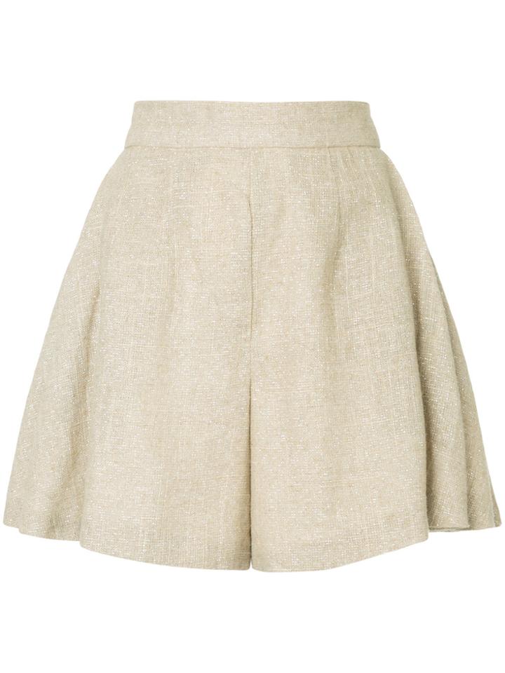 Bambah Sparkle Culotte Shorts - Brown