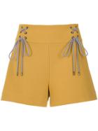 Bambah Sparkle Culotte Shorts - Brown